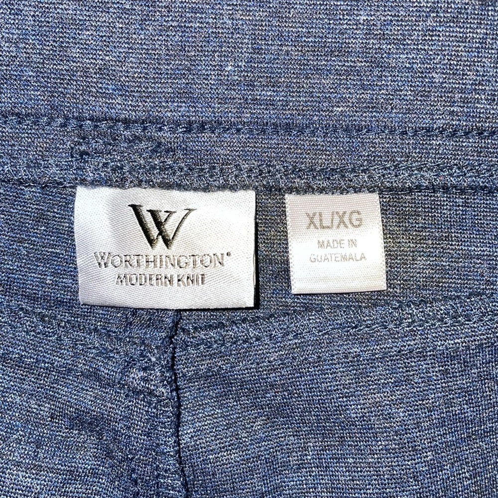 Worthington Modern Knit Pants - Blue - Size XL - Picture 5 of 6